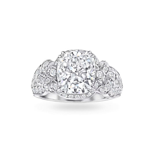 Cushion-Cut Diamond Engagement Ring