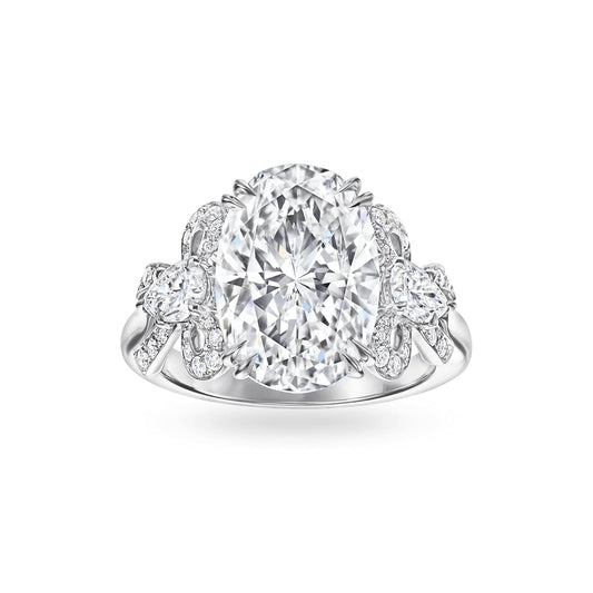 Couture Oval-Shaped Diamond Engagement Ring