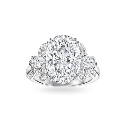 Couture Oval-Shaped Diamond Engagement Ring