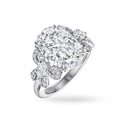 Couture Oval-Shaped Diamond Engagement Ring