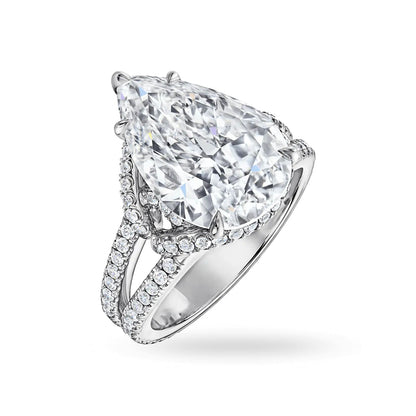 Couture Pear-Shaped Diamond Engagement Ring