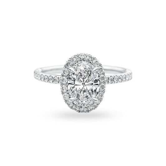 Oval-Shaped Diamond Engagement Ring