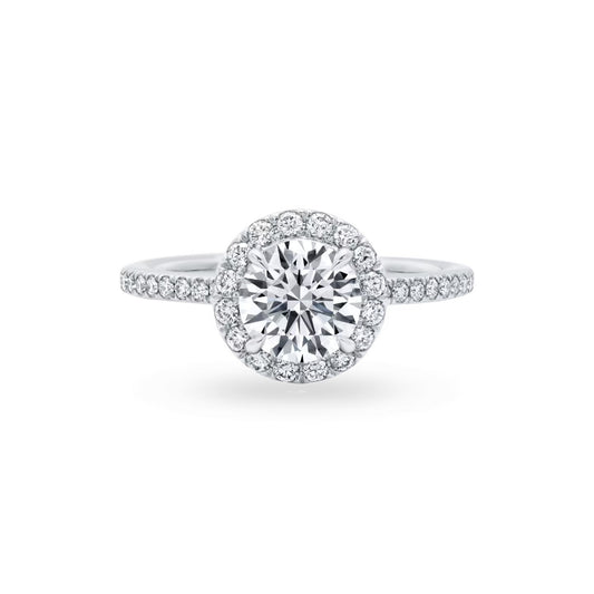 One Round Brilliant Diamond Engagement Ring